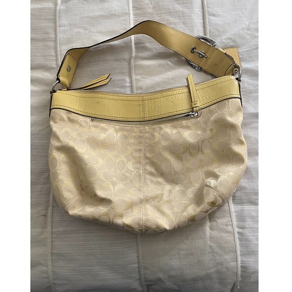 Coach Yellow Pouch Handbag - Picture 2 of 7